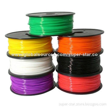 3D Printer Filament, PLA 1.75/3.00mm Yellow Color, RoHS Approved, Suitable for Makerbot/Cubify/UP